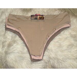 3 Pack Maidenform Everyday Luxe Comfort Stretch Thong Panties Womens 2XL DM3TTH